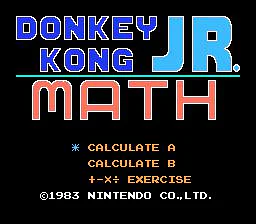 Donkey Kong Jr. Math