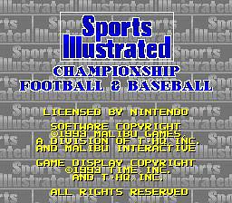 Sports Illustrated: Championship Football & Baseball