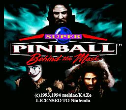 Super Pinball: Behind the Mask